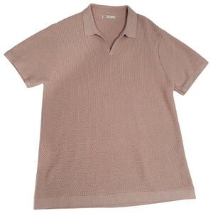 Marine Layer Conrad Sweater Polo Top Mens Size XL‎ Raw Earth Cotton Soft READ